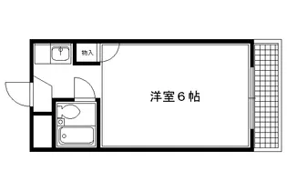 ロイヤルハウス高野【106号室】の間取り