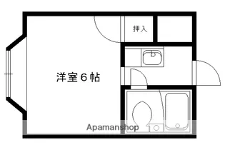 プティメゾン下鴨【105号室】の間取り