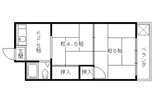 イナイ第一コーポ【207号室】の間取り