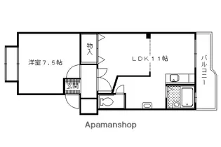 リヴィエラ下鴨【201号室】の間取り