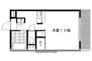 エステート修学院【206号室】の間取り