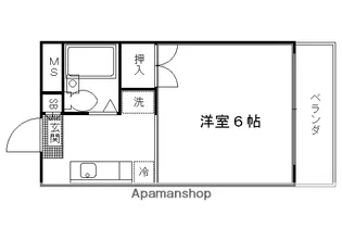 ドメーヌ南大路【104号室】の間取り