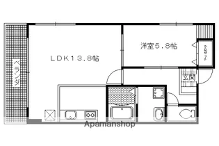 川端マンション【308号室】の間取り