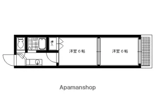 ミスティニッシン【305号室】の間取り