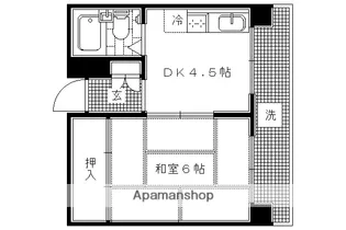 メモリー北白川【202号室】の間取り
