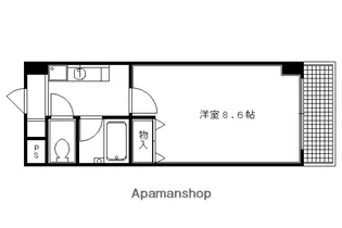 ドミトリィ御池【206号室】の間取り
