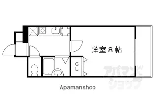 アール河原町【201号室】の間取り