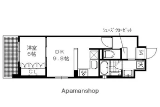 リーガル京都二条城北【406号室】の間取り