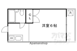 コーポラス二条【303号室】の間取り