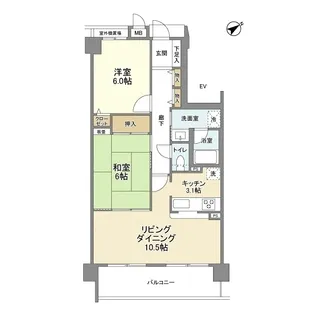 グランドメゾン修学院【1-207号室】の間取り