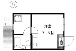 広島コーポ【101号室】の間取り