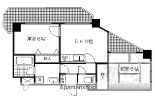 パインフィールド二条城【703号室】の間取り