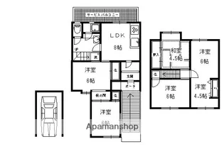 京都府京都市左京区岩倉村松町【テラスハウス】の間取り