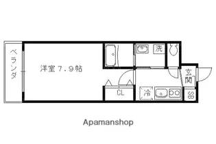 KCCフラット河原町【6階】の間取り