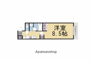 ARTISTA御所西ドゥーエ【102号室】の間取り