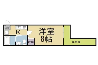 サントス堀川紫明【102号室】の間取り