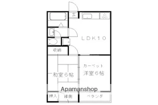 コーポラスシャイン【102号室】の間取り