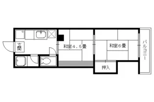 中嶋マンション【B7号室】の間取り