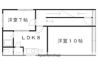 北山ビル【201号室】の間取り