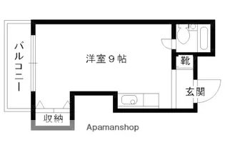 ベルヴィNADA【201号室】の間取り