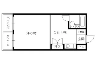 新大宮ハイツ【405号室】の間取り