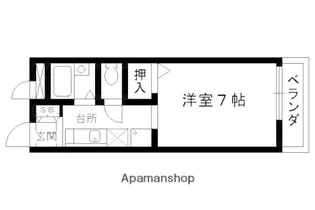第二養稼公寓【203号室】の間取り