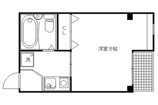 メゾン大将軍【102号室】の間取り