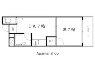 御所西ハウス【204号室】の間取り