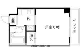 ハイツ岡本【203号室】の間取り