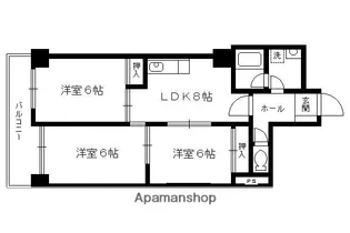 ファーストコート御所西【5A号室】の間取り