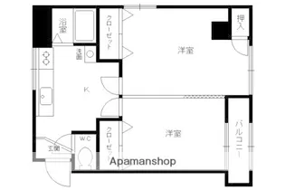 葛城マンション【4階】の間取り