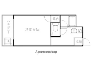 アパルトマン御所西【302号室】の間取り