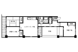 せんぼん有彩館【501号室】の間取り