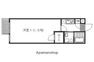 グランコスモ出町【102号室】の間取り
