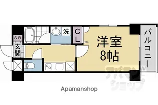 ベラジオ雅び四条通II【3階】の間取り