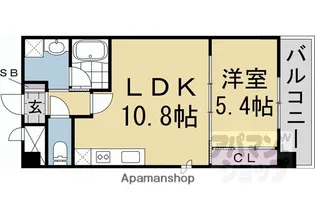 みつまめ京都朱雀【301号室】の間取り