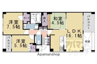 プレミスト京都御所南【203号室】の間取り