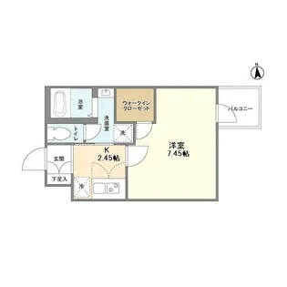 ウェルスクエア京都西陣WEST【4階】の間取り
