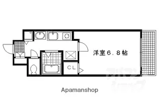 スワンズ京都大将軍【308号室】の間取り