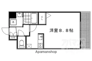 スワンズ京都大将軍【304号室】の間取り