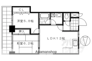 エクセル四条富小路【206号室】の間取り