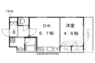ベラジオ京都壬生ウエストゲート【3階】の間取り