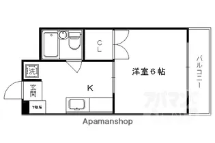 ハイツ北野【307号室】の間取り