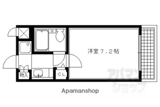 デトムワン衣笠【208号室】の間取り