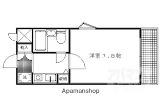 デトムワン衣笠【412号室】の間取り