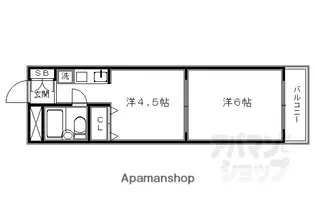 REQUIE智恵光院【407号室】の間取り