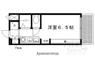 DETOMー1烏丸一条【402RV号室】の間取り