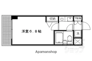 DETOMー1一条通【702RV号室】の間取り