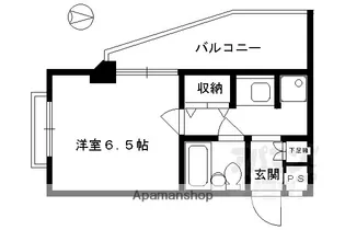 DETOMー1一条通【304号室】の間取り