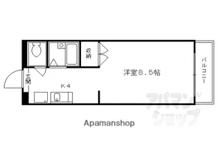 ソワクレール伊吹【202号室】の間取り